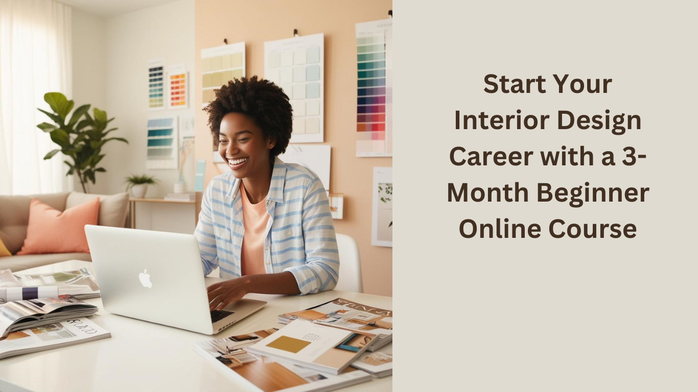 Start Your Interior Design Career with a 3-Month Beginner Online Course